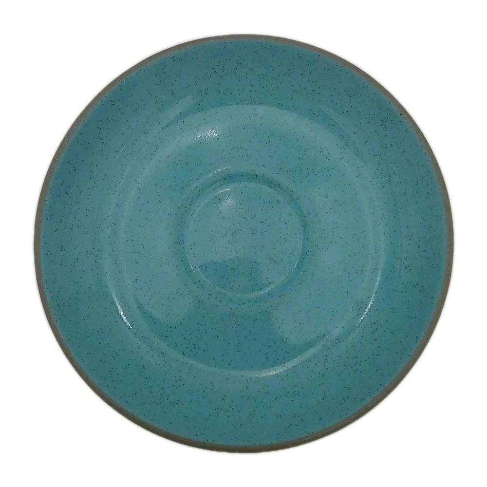 HARKERWARE Blue Mist 6"  Saucer Blue Gray Speckled Stone China